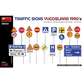   MiniArt Traffic Signs. Yugoslavia 1990's – 1:35 dioráma-kiegészítő
