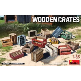 MiniArt Wooden Crates – 1:35 dioráma-kiegészítő