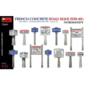   MiniArt French Concrete Road Signs 1930-40's. Normandy – 1:35 dioráma-kiegészítő