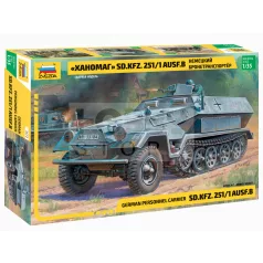   Zvezda Hanomag Sd.Kfz. - 251/1 Ausf B German personnel carrier makett 1:35 (3572Z)