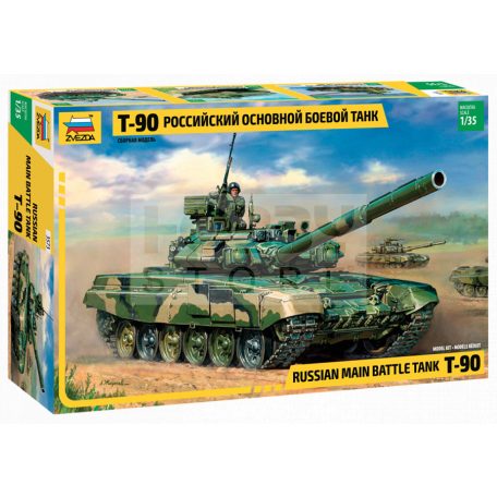 Zvezda T-90 Russian MBT makett 1:35 (3573Z)