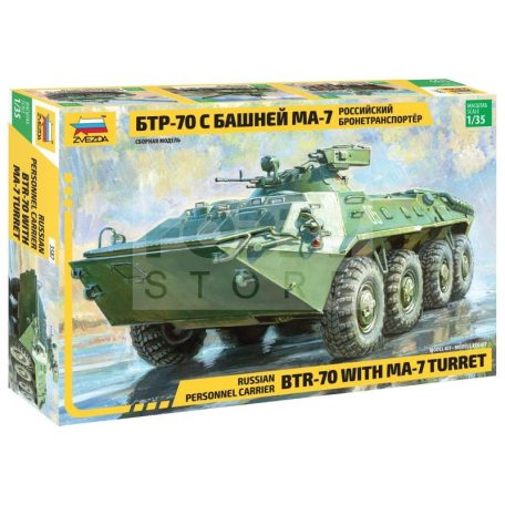 Zvezda BTR-70 WITH MA-7 TURRET makett 1:35 (3587Z)