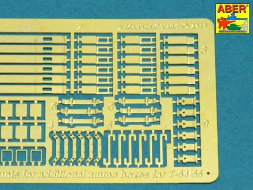 Aber Models Mounts for additional ammunition boxes used on Soviet tanka like: T-54; T-55 or T-62 - T-54 / T-55 / T-62 – kiegészítő lőszerládák tartói