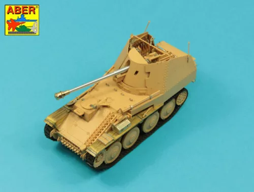 Aber Models Pak 40/3 barrel with muzzle brake Marder III M - Pak 40/3 lövegcső – csőszájfék