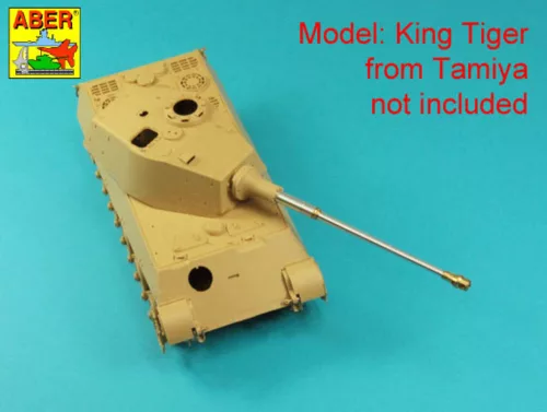 Aber Models German 88mm KwK 43/3 L/71 Tiger B Serien-Turm,Late Barrel - német 88 mm-es KwK 43/3 L/71 lövegcső – késői Tiger II sorozatgyártású toronyhoz