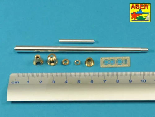 Aber Models German 88 mm Pak 43/1 L/71Barrel for Ferdinand & Elefant - német 88 mm-es Pak 43/1 L/71 lövegcső – Ferdinand és Elefant páncélvadászokhoz