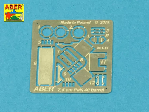 Aber Models German 75 mm Barrel for PaK 40- Early model - német 75 mm-es lövegcső