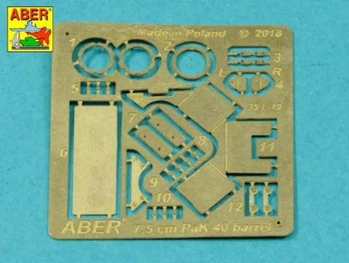 Aber Models German 75 mm Barrel for PaK 40 - Late model - német 75 mm-es lövegcső