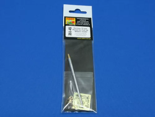 Aber Models German 75mm barrel for PaK 40 - middle model - PaK 40 - középső változat – német 75 mm-es lövegcső