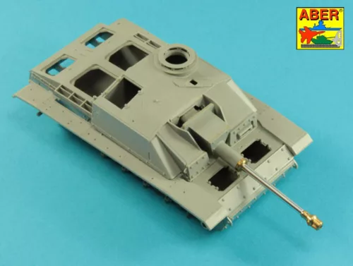 Aber Models német 7,5 cm-es StuK 40 L/48 lövegcső korai csőszájfékkel – StuG III Ausf. F/8 és korai Ausf. G változatokhoz