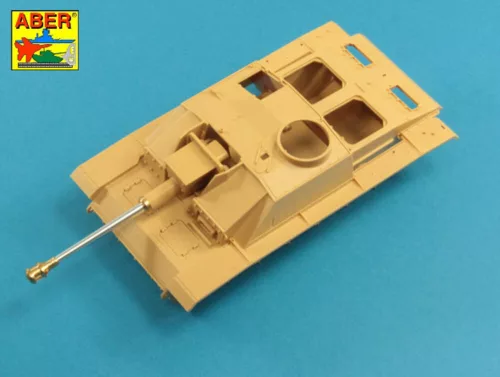 Aber Models Stug.III, Ausf G középső – német StuK.40 L/48 7,5 cm-es középső lövegcső – csőszájfékkel