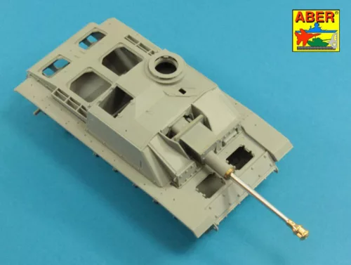 Aber Models Stug.III, Ausf G középső – német StuK.40 L/48 7,5 cm-es középső lövegcső – csőszájfékkel
