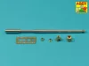 Aber Models Germ.75mm barrel for KwK40L/43 with early model muzzle brake for Pz.Kpfw.VI, Ausf.G - német 75 mm-es KwK 40 L/43 lövegcső korai csőszájfékkel – Pz.Kpfw. IV Ausf. G-hez
