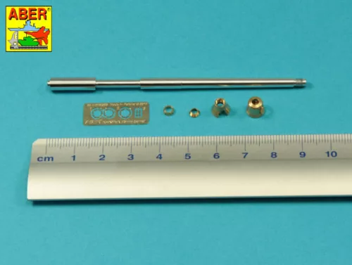 Aber Models Germ.75mm barrel for KwK40L/43 with early model muzzle brake for Pz.Kpfw.VI, Ausf.G - német 75 mm-es KwK 40 L/43 lövegcső korai csőszájfékkel – Pz.Kpfw. IV Ausf. G-hez