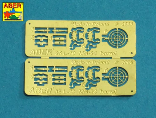 Aber Models Set of 2 Barrels for German machine guns MG34 - német MG 34 géppuskacsövek – 2 darabos készlet