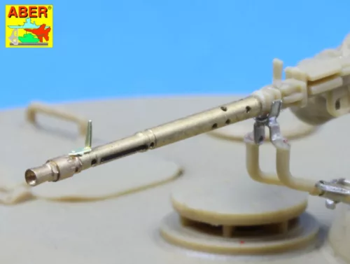 Aber Models Set of 2 barrels for German tank machine gun MG 34 with Panzermantel - német MG 34 harckocsi-géppuska – 2 cső páncélköpennyel