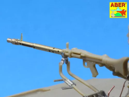 Aber Models Set of 2 barrels for German tank machine gun MG 34 with Panzermantel - német MG 34 harckocsi-géppuska – 2 cső páncélköpennyel