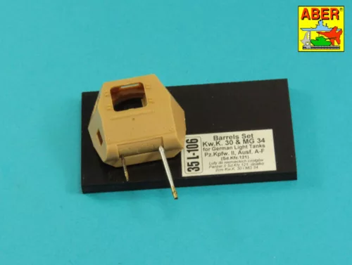 Aber Models Barrels KwK.30 & MG 34 - KwK 30 lövegcső és MG 34 géppuskacső