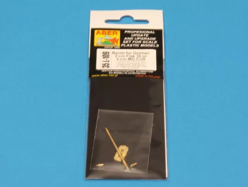 Aber Models German 2cm gun barrel for Flak 30 or MG C/30 - Flak 30 vagy MG C/30 – német 2 cm-es lövegcső