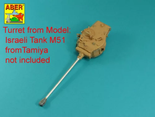 Aber Models 105mm D1504 L/44 barrel with muzzle brake for Sherman M51 - 105 mm-es D1504 L/44 csőszájfékkel szerelt lövegcső