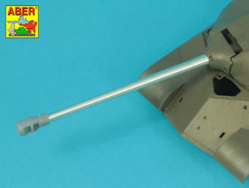 Aber Models Russian 122mm D-25T tank barrel for IS-3, with 3D Muzzle brake - orosz 122 mm-es D-25T harckocsi-lövegcső 3D nyomtatott csőszájfékkel – IS-3-hoz