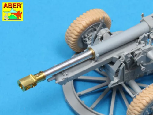 Aber Models Late barrel MK2 with muzzle brake to British 25 pdr - késői lövegcső MK2 – késői csőszájfék