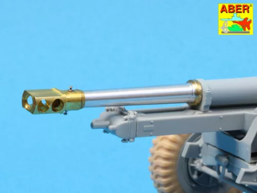 Aber Models Late barrel MK2 with muzzle brake to British 25 pdr - késői lövegcső MK2 – késői csőszájfék
