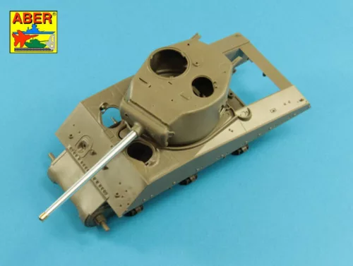 Aber Models 76 mm barrel with protector for Sherman M4 - 76 mm-es protector lövegcső