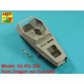   Aber Models Barrel for German machine gun MG34 with Panzerschild - német MG 34 géppuskacső páncélpajzzsal