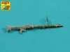 Aber Models Barrel for German machine gun MG34 with Panzerschild - német MG 34 géppuskacső páncélpajzzsal