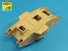 Aber Models Barrels for British WWI Tank Mk.V Male - brit első világháborús Mk.V Male harckocsi – csőkészlet