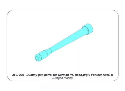 Aber Models Dummy gun barrel for Panther Ausf. D - Dummy lövegcső
