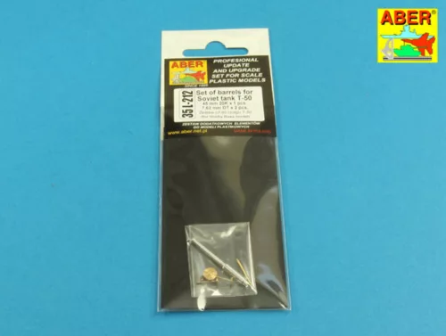 Aber Models Set of barrels for Soviet tank T-50 - szovjet T-50 harckocsi – csőkészlet
