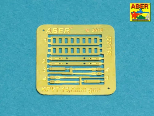Aber Models Set of 2 barrels for Russian 14,5 mm machine guns KPVT used on ZPU-2 or ZPU-4 - orosz 14,5 mm-es KPVT géppuskacsövek – 2 darabos készlet ZPU-2/ZPU-4-hez