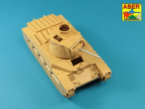 Aber Models Barrel ROQF Mk.I 76,2mm for Matilda Mk.IIICS with Besa MG barrel - Matilda Mk.IIICS Besa MG lövegcső – ROQF Mk.I 76,2 mm-es lövegcső