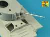 Aber Models Early barrel for Valentine Mk.II to VII or Matilda Mk.III/IV with Besa MG barrel - VII vagy Matilda Mk.III/IV Besa MG lövegcső – korai lövegcső