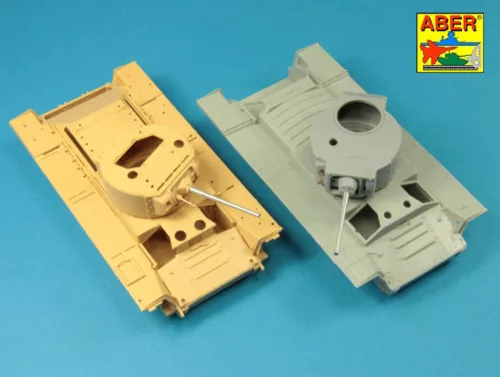 Aber Models Late barrel for Valentine Mk.II to VII or Matilda Mk.III/IV with Besa MG barrel - VII vagy Matilda Mk.III/IV Besa MG lövegcső – késői lövegcső