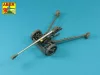 Aber Models Barrel for German 75mm PaK 40 gun without muzzle brake - német 75 mm-es PaK 40 lövegcső – csőszájfék nélküli változat