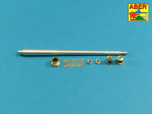 Aber Models 10,5cm KwK L/70 barrel with double baffle muzzle brake for German Pz.Kpfw. VII Löwe - német Pz.Kpfw. VII Löwe – 10,5 cm-es KwK L/70 kétkamrás lövegcső – csőszájfékkel