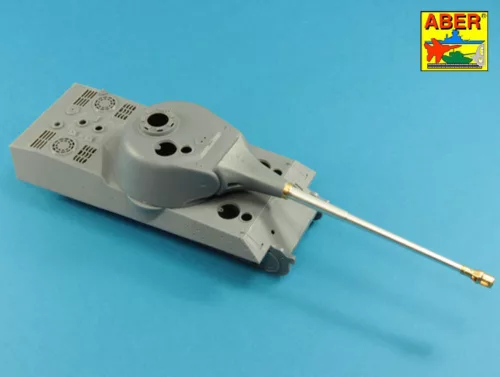 Aber Models 10,5cm KwK L/70 barrel with double baffle muzzle brake for German Pz.Kpfw. VII Löwe - német Pz.Kpfw. VII Löwe – 10,5 cm-es KwK L/70 kétkamrás lövegcső – csőszájfékkel