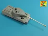 Aber Models német Pz.Kpfw. VII Löwe vagy VK 7201(K) – 10,5 cm-es KwK L/70 perforált lövegcső – csőszájfékkel