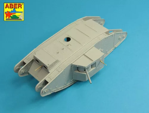 Aber Models brit első világháborús Mk.I Male harckocsi – 2 db 6 fontos lövegcső és 3 db 8 mm-es Hotchkiss géppuskacső