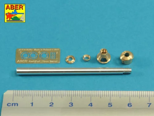 Aber Models németPz.Kpfw.VI, Ausf.H – 75 mm-es KwK40L/48 középső változat lövegcső – csőszájfékkel