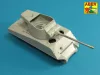 Aber Models U.S 90 mm M3 barrel with thread protector for tank destroyer M36B1 - páncélvadász M36B1 – U.S 90 mm-es M3 menetvédő lövegcső