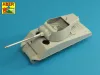 Aber Models U.S 90 mm M3 barrel with thread protector for tank destroyer M36B1 - páncélvadász M36B1 – U.S 90 mm-es M3 menetvédő lövegcső