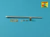 Aber Models 7,5 cm barrel with muzzle brake for Panther Ausf.A for Meng - 7,5 cm-es csőszájfékkel szerelt lövegcső