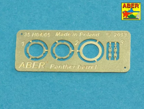 Aber Models 7,5 cm barrel with muzzle brake for Panther Ausf.A for Meng - 7,5 cm-es csőszájfékkel szerelt lövegcső