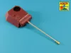 Aber Models 7,5 cm barrel with muzzle brake for Panther Ausf.A for Meng - 7,5 cm-es csőszájfékkel szerelt lövegcső