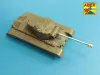 Aber Models U.S 90 mm M3 barrel with muzzle brake for T26E3 , Pershing - U.S 90 mm-es M3 csőszájfékkel szerelt lövegcső