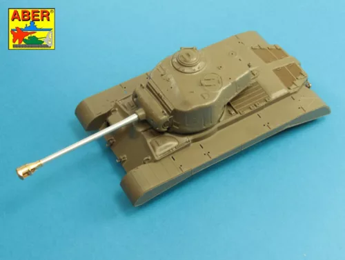 Aber Models U.S 90 mm M3 barrel with muzzle brake for T26E3 , Pershing - U.S 90 mm-es M3 csőszájfékkel szerelt lövegcső